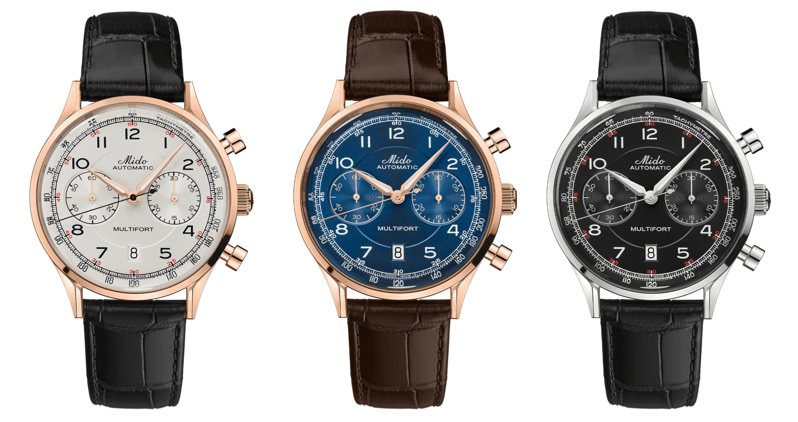 3 phiên bản đồng hồ mido multrifort patrimony chronograph năm 2021