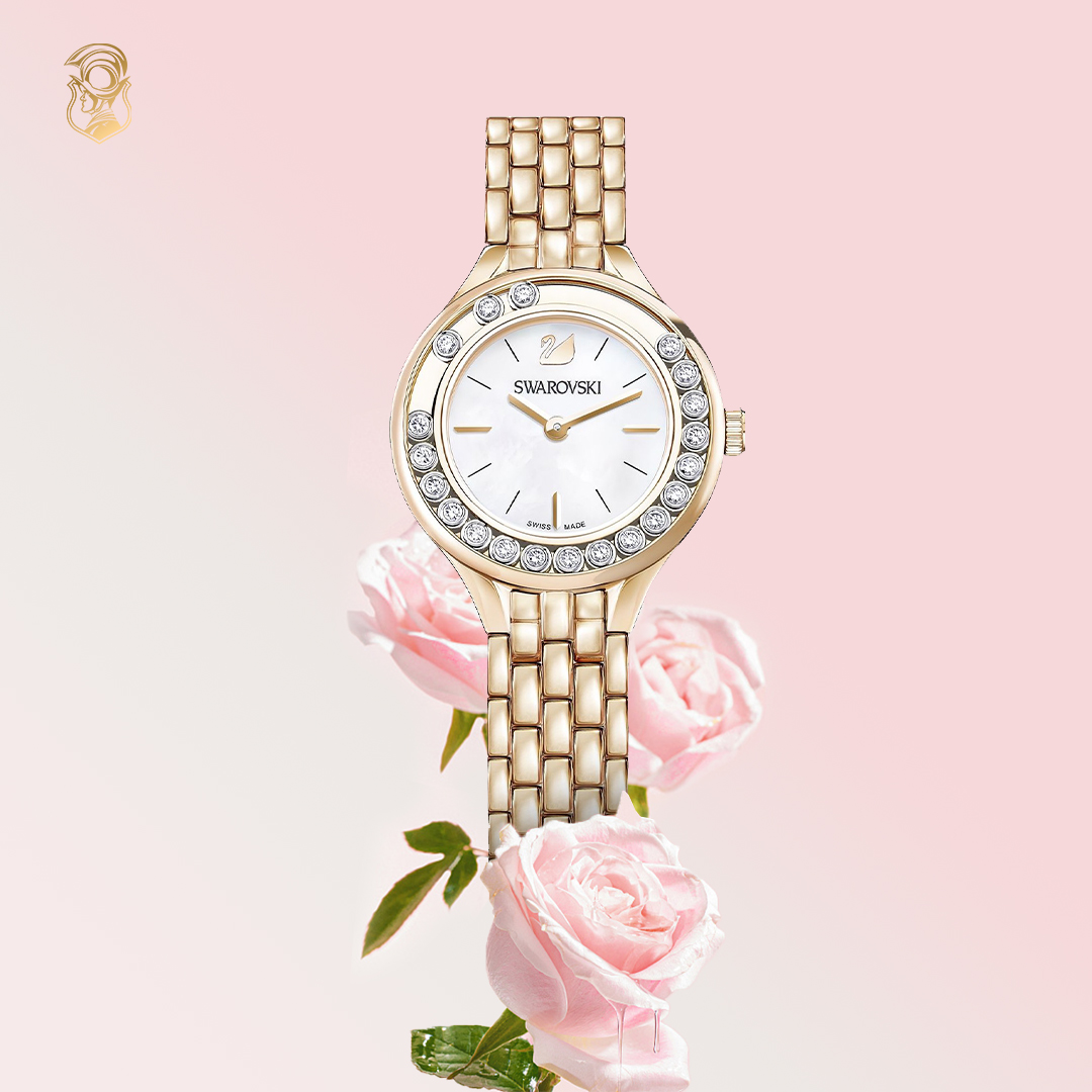 MSP: 71538 Swarovski Lovely Crystals Mini Rose Gold Tone Ladies Watch 31mm 16,850,000