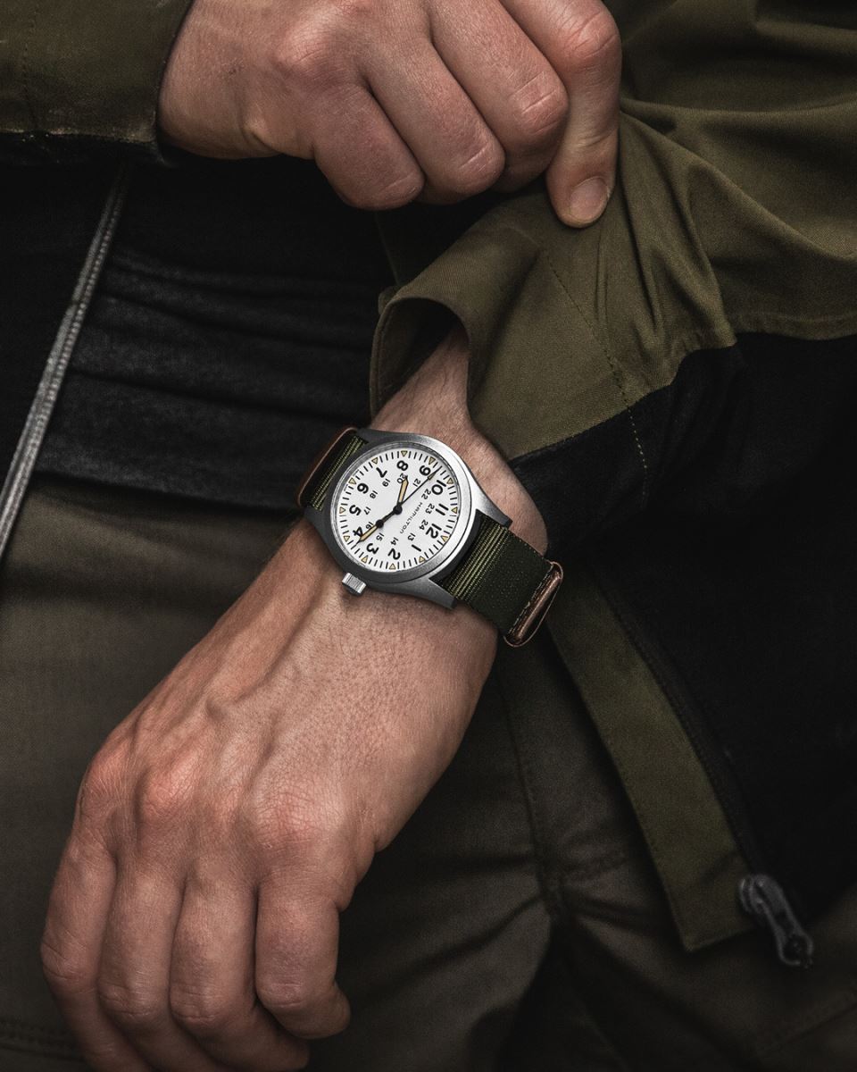 đồng hồ quân đội hamilton khaki field cao cấp 