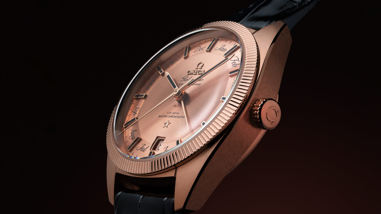 đồng hồ vàng omega globemaster mới 