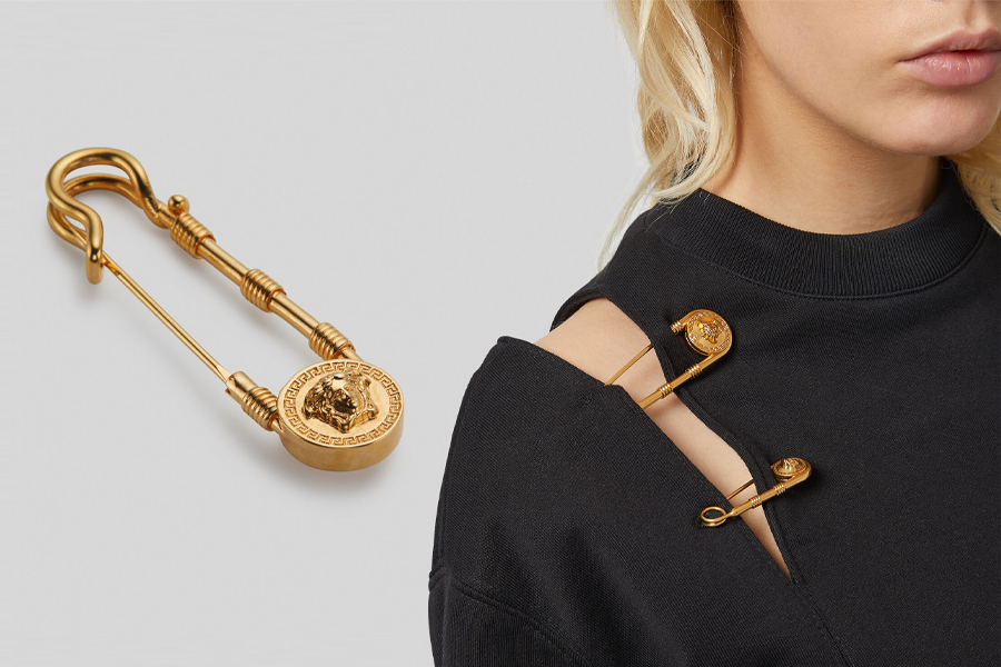 Trâm cài versace safety pin brooch